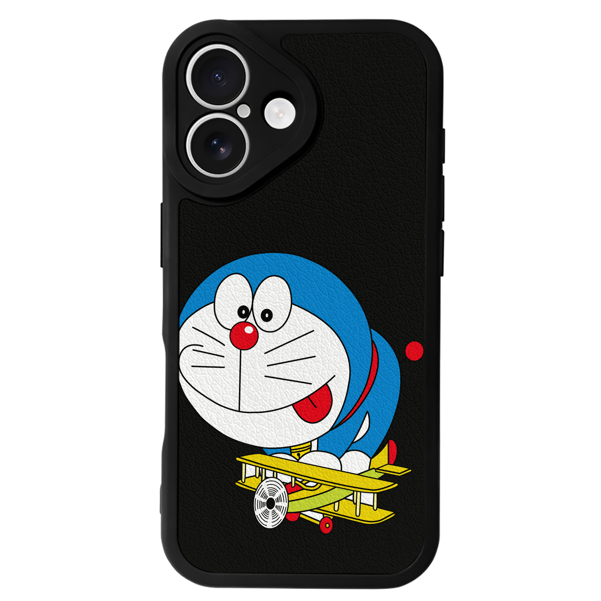 （画像用） ドラえもん Doraemon 【iPhone 16シリーズ対応】シリコンスマホケース（レザー調） 材質：シリコン